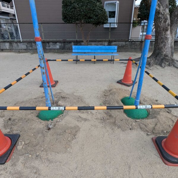 兵庫県明石市　ゴムチップ舗装　ソフトグラウンド　ゴムチップ