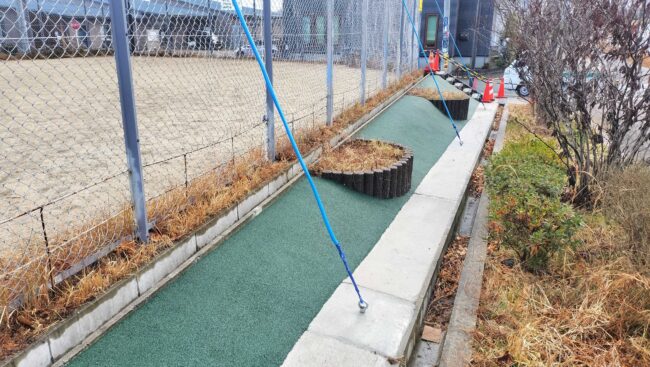 ソフトグラウンド標準タイプ　ゴムチップ　ゴムチップ舗装