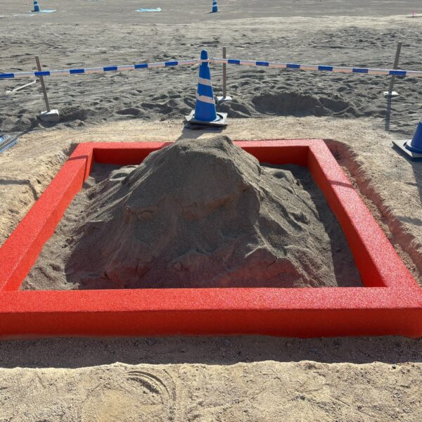 兵庫県明石市　ゴムチップ舗装　ソフトグラウンド　ゴムチップ