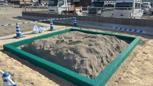 兵庫県明石市 ゴムチップ舗装 ソフトグラウンド ゴムチップ