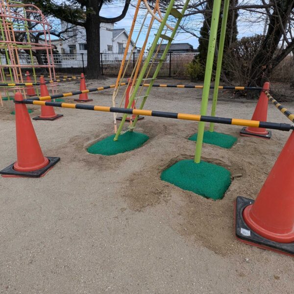 兵庫県明石市　ゴムチップ舗装　ソフトグラウンド　ゴムチップ
