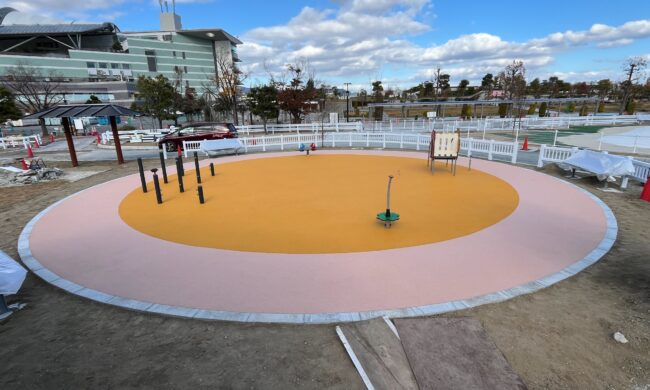 兵庫県宝塚市　ゴムチップ舗装