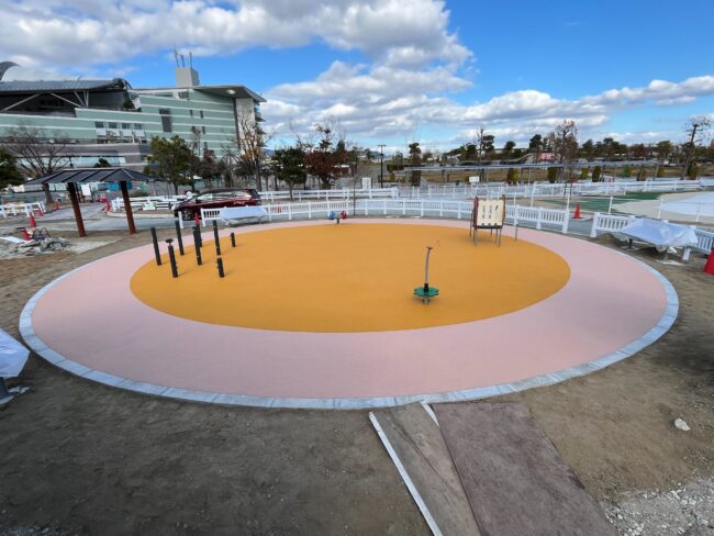 兵庫県宝塚市　ゴムチップ舗装