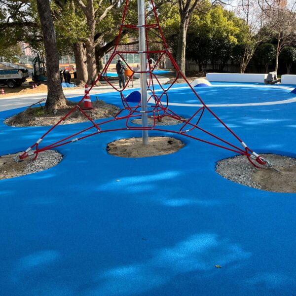 大阪府吹田市　ゴムチップ舗装