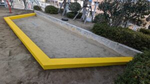 兵庫県加古川市 ゴムチップ砂場枠