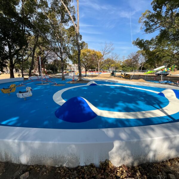 大阪府吹田市　ゴムチップ舗装