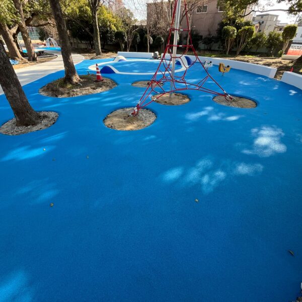 大阪府吹田市　ゴムチップ舗装