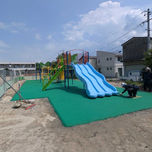 岡山県玉野市 学校施設5 岡山県倉敷市 ゴムチップ舗装 ソフトグラウンド厚塗りタイプ