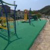岡山県倉敷市　ゴムチップ舗装　ソフトグラウンド厚塗りタイプ