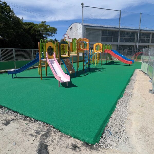 岡山県玉野市 学校施設3 岡山県倉敷市 ゴムチップ舗装 ソフトグラウンド厚塗りタイプ